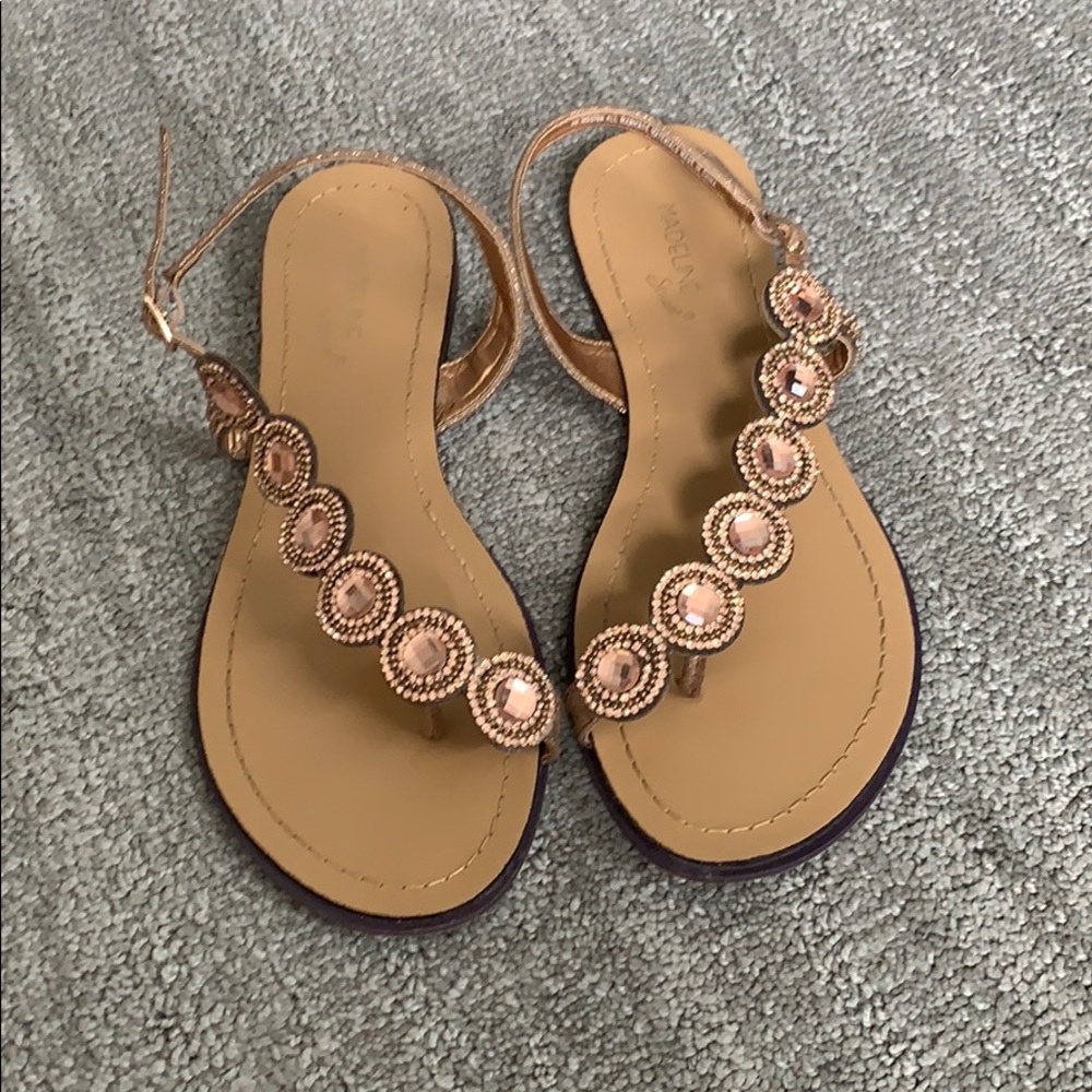 Madeline Stuart Gold sandals